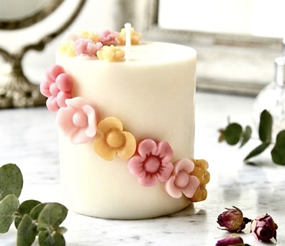 Meadow Garland Pillar Candle