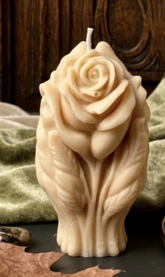 Rose Muse Sculptural Pillar Candle