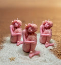 Pink Flamingo Couple Candles